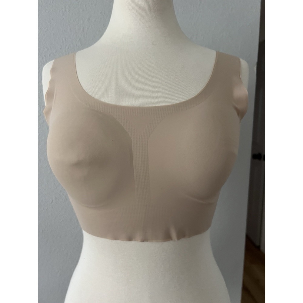 Bali Comfort Revolution Seamless Wireless Pullover Bralette Beige Nude Medium